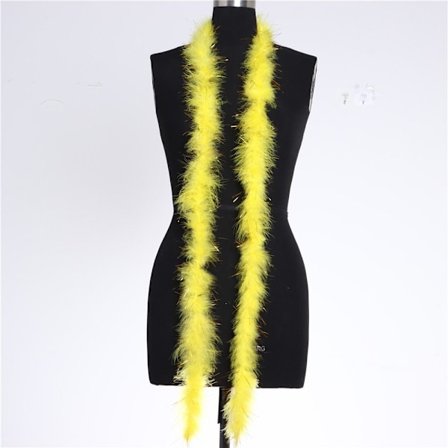 2M Fjer Fjer Boa Strip GUL