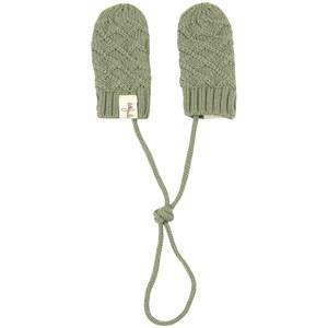 Little Jalo Khaki Knitted Baby Mitten 62/68 cm - Gloves and mittens - 62/68 cm - Green - Junge