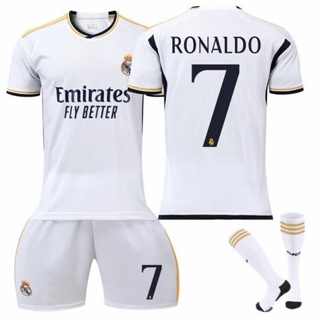 23-24 Ronaldo 7 Real Madrid Trøje Ny Sæson Seneste Fodboldtrøjer Til Voksne Børn VTY Adult XXL(190-200cm)
