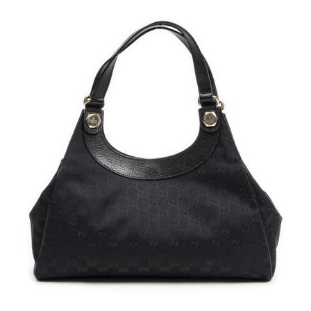 Gucci Vintage, Pre-owned Charmy Hobo bag Zwart, Dames, Maat:ONE Size,Canvas