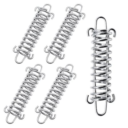 5 stk. fjedre, fjedre til solsejl, spiralfjedre til solsejl, markiserovstrammere. Et must til campingture