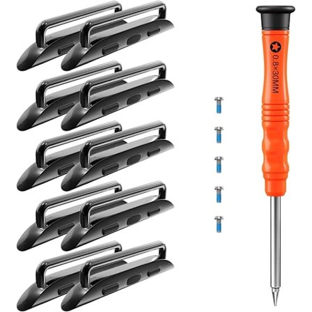 Armbandskopplingar, Ersättningslänkfäste för Apple Watch 38/40/41mm 10-pack (svart)