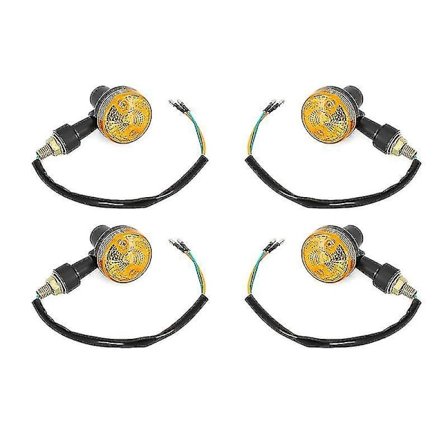 2024 Nya 4 X Led-indikatorer 6v Blinkers Gult Motorcykel Blinkljus 6 Volt Blinkers Motorcykel-Perfekt