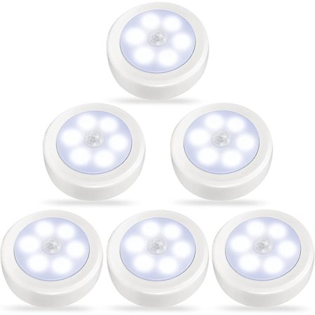 Bevægelsessensorlys til indendørs brug, trådløse batteridrevne lys til indendørs brug, sensorlys til indendørs brug, trappebelysning med 