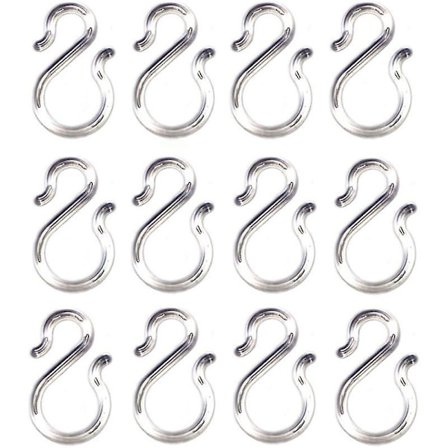 12 stk. 1,7-tommer gennemsigtige plastik punchskål kop S-kroge