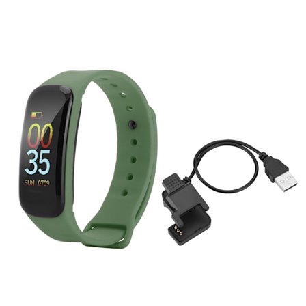 Färgskärm Hjärtfrekvens Blodtryck/Syre Monitor Bluetooth Smart Armband (Grön)