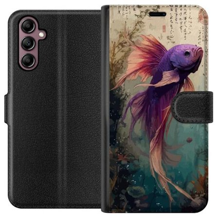 Kompatibel Tegnebogsetui til Samsung Galaxy A14 5G Asiatisk Fisk Koi Japan Akvarium