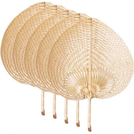 5 stk. Bambusvævede Vifter Håndlavede Vifter Bondegård Vægophæng Vifte Ornamenter