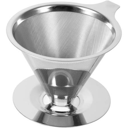 Rostfritt stål kaffefilter återanvändbar servering med bas kaffebryggare(liten) s