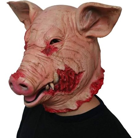 Halloween Maske, Gyser Svin Hovedmaske Latex Svin Maske Hal