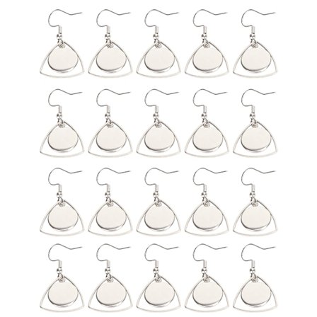 20 stk. Øreringe Blanke Fassninger Tråd Kroge Bakker Ufærdige Smykker Fremstilling DIY Håndværksmaterialer