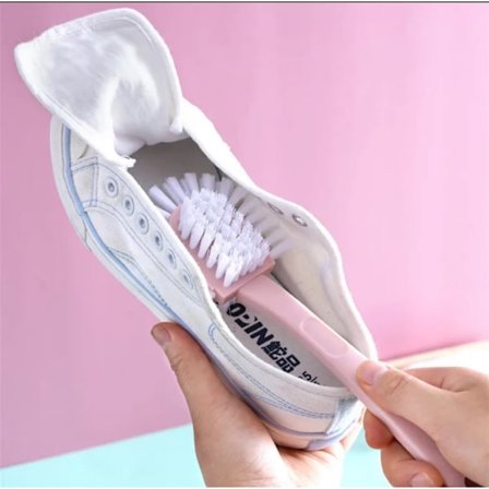 Skrubbørste til sko, skorensningsbørste til sneakers, rengøringsbørste til sko, børste til skorensning, tøjbørste, vask B