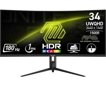 MSI MAG 342CQR E2 - Välvd 34tum gamingskärm med UWQHD-upplösning & 180 Hz