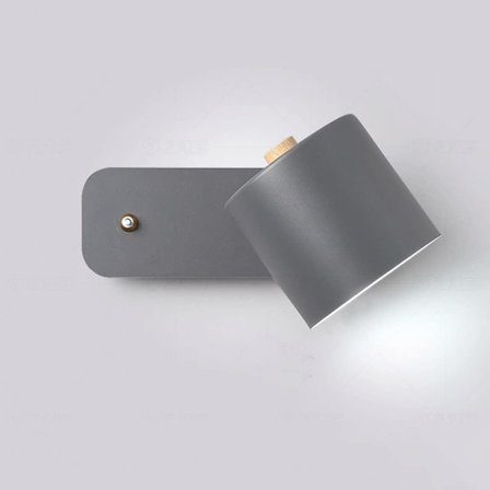 Grå Væglampe Justerbar Væglæselampe Nordisk Væglampe til Stue Soveværelse Veranda Gang Kontor