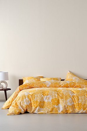 Jotex - Påslakanset Dubbelsäng Ekologisk Gul ANNA - Köp Dubbelsäng hos Jotex