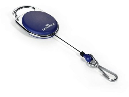 DURABLE Kortklämma, Style, utdragbar, fjäderfäste, mörkblå - Lyreco - Kontorsmöbler och inredning - Namnskyltar och korthållare - Korthållare - Yoyo