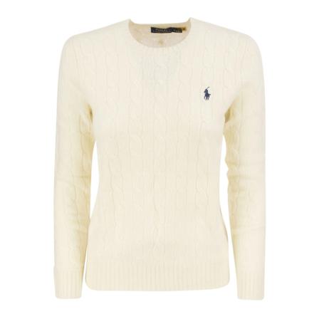 Ralph Lauren, Round-neck Knitwear Beige, Dames, Maat:S