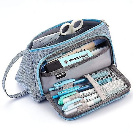 Pennfodral med stor kapacitet, pennfodral, sminkväska för resor