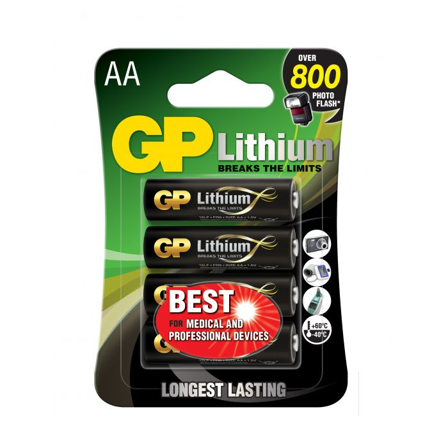 GP Lithium AA-batteri, 4-pakk
