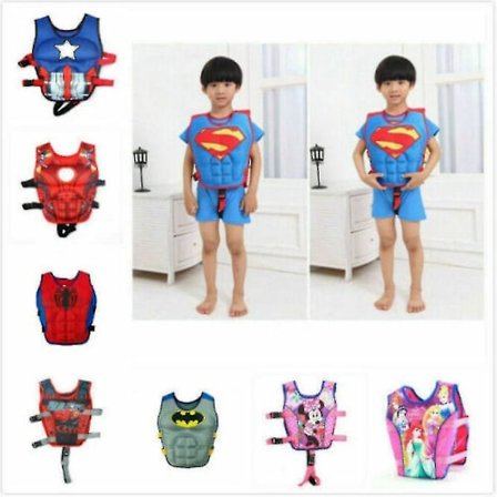 Flytväst för barn, flytväst för pojkar/flickor, flytväst med dragkedja, flythjälp