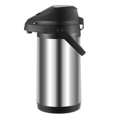 Kaffepumpeflaske, 4L Rustfri Stål Termokande Varm Drikke Dispenser & Varmtvandsbeholder - Kaffekande Perfekt til Kaffe og Te