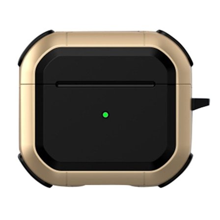 AirPods Pro 2 dobbeltfarvet beskyttelsesetui med spænde - Guld