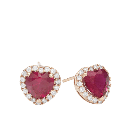 Lily and Rose Delphine Stud Earrings - Pink Ruby Örhängen Dam Guld ONESIZE