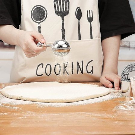 Melisdusker for Baking, Enhåndsbetjening, 304 Rustfritt Stål Melisdrysser, Plukk Opp og Dryss Mel Sifter