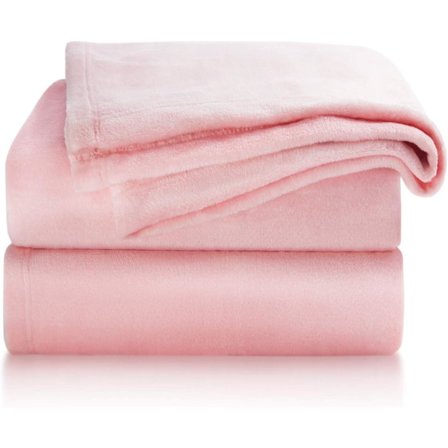 Fleece-tepper - Størrelse rosa teppe til sofa, seng, plysj, koselig, fuzzy teppe