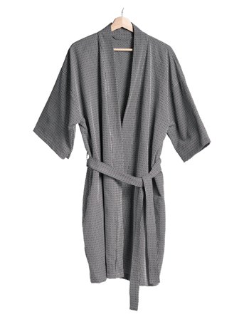 The Organic Company Wellness Bathrobe - Grey - S/M