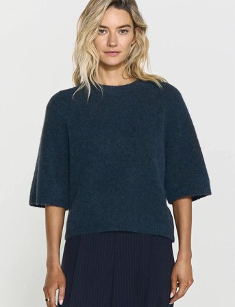 Twist & Tango Madina Short Sleeve Knit - Navy - M