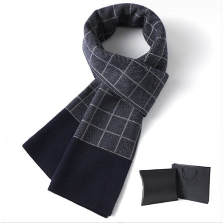 Rutete strikket skjerf, herre skjerf, herre vintervarme ins2023