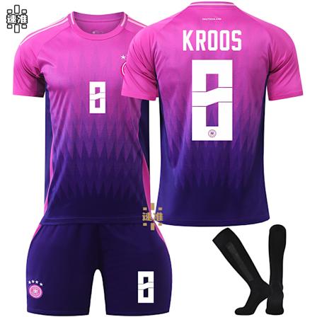 Tyskland Bortalandslagströja 2024 Toni Kroos Jersey #8 28 8 Kroos