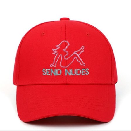 Säädettävä Send Nude -kirjailtu baseball-lippis