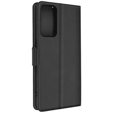 Kotelo TCL 40R 5G:lle - AVIZAR - Musta - Korttiteline - Videotuki - Double Tab