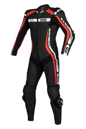 Lederkombi iXS RS-800 Schwarz/Rot/Weiß 60