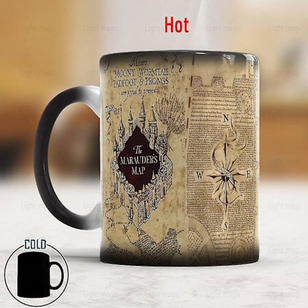 Light Magic Marauders Kort 11oz Farveskiftende Krus Følsom Keramisk Kaffe Te Krus Kop Bedste Gave Til Venner