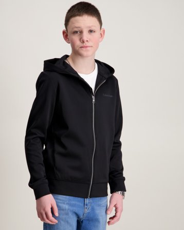 Calvin Klein SPORTY TRICOT ZIP-THROUGH Svart Genser Gutt - Kids Brand Store