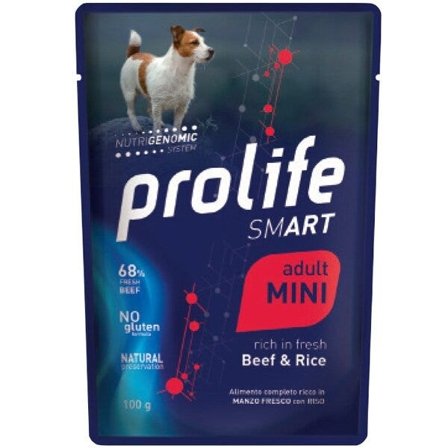 Prolife Smart Manzo Fresco Con Riso Cibo Umido Per Cani Adulti