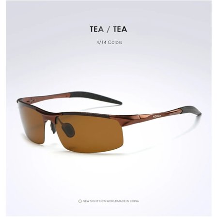 AORON Polariserte Solbriller Herre Sport Kjøre Solbriller UV400 Beskyttelse Aluminium Ramme Speil Solbriller Goggle Vintage