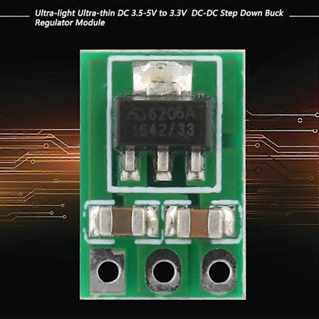 Ultralet Ultratynd DC 3.5-5V til 3.3V DC-DC Step Down Buck Regulator Modul