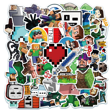 Klistremerker 50-pakning Videospilltema Morsomme klistremerker for Minecraft-elskere Beste gave