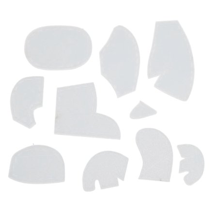 10 stk. Elefant Skabelon Lineal Sæt Akryl Quilte Skabelon Skæresæt til Syning Elefantmønster Skabelon Hjemmesyning Kunsthåndværk 10 tommer