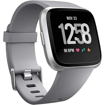 Det smarta klockarmbandet är kompatibelt med Fitbit versa Smartwatch, versa 2 och versa Lite se-klockor för kvinnor och män(Grå-L)