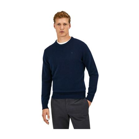 Hackett, Round-neck Knitwear Blauw, Heren, Maat:L