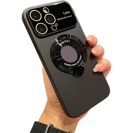 Phone case kompatibelt Iphone 15 Pro Max/15 Pro/15 Stort fönster med magnetiskt fäste för läckageetikett, 15 Pro Max case