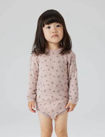 name it Nmfwang Wool Needle Ls Body Noos - Pink - 104