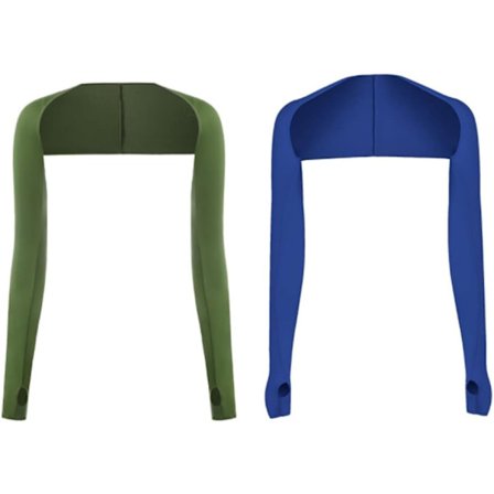 2 par solbeskyttende armærmer, shrug, anti-UV golfkølingssjal med fingerhul