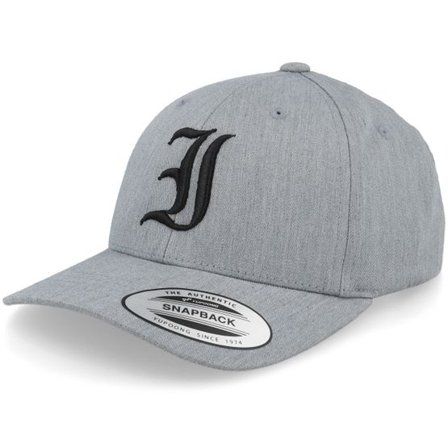 Kiddo Cap - Grå adjustable Keps - Kids I Letter 3d Heather Grey Adjustable @ Hatstore