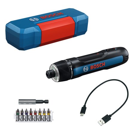 Bosch GO Miniskrutrekker ned batteri og lader, Gen 3, Maskiner